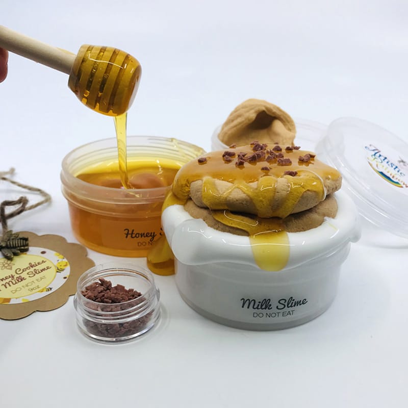 Honey Cookies and Milk DIY Slime