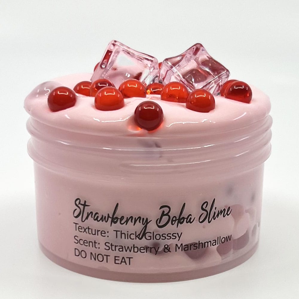 Strawberry Boba Tea Slime