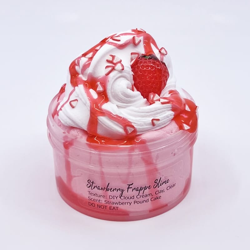 Strawberry Frappe DIY Cloud Cream Clay Clear Slime