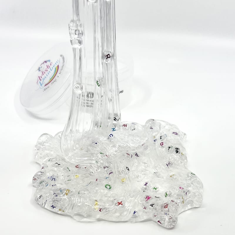 Spell Your Name Clear Crunchy Unscented Slime - Image 4