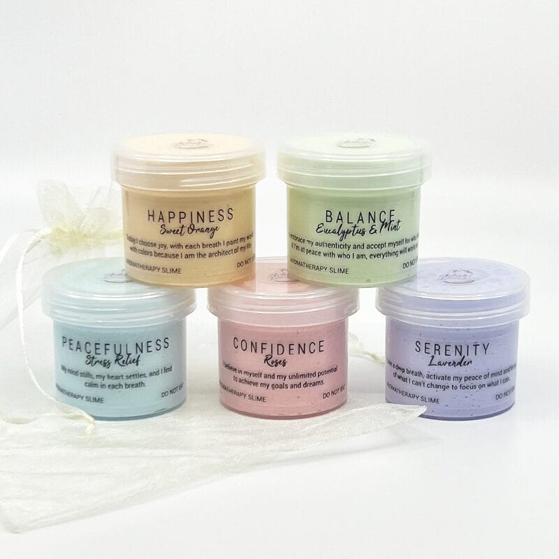 Aromatherapy Dough Sample Slime - Custom Gift Set (4 x 2.5oz) - Image 2
