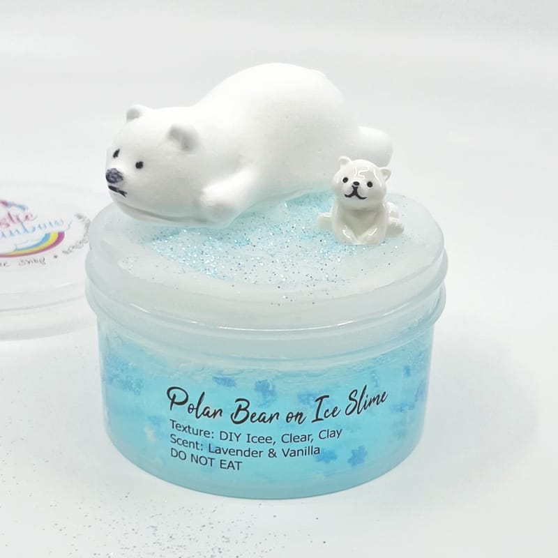 Polar Bear On Ice Icee Clear Clay DIY Slime