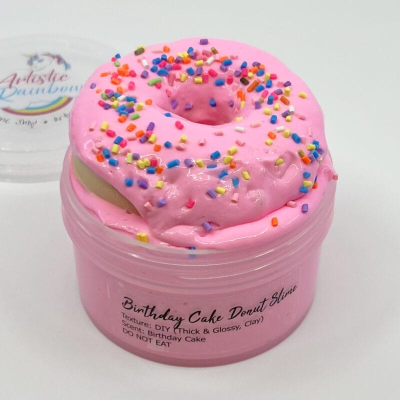 Birthday Cake Donut DIY Slime