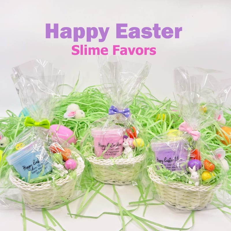 Happy Easter Day Slime Basket gift Party Favor